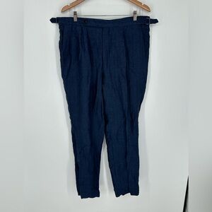 NWT Todd Snyder Linen Herringbone Side Tab Trouser Sail Blue 36x30 Retail $268